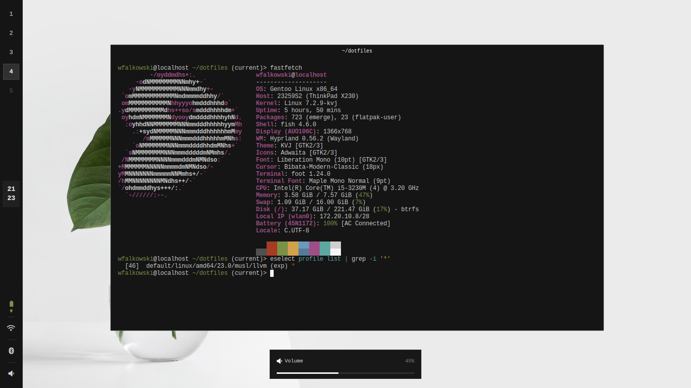 Volume on-screen display